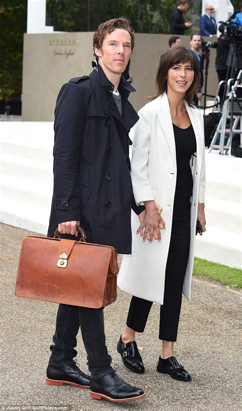 benedict cumberbatch sophie hunter burberry|Benedict Cumberbatch with wife Sophie Hunter at Burberry .